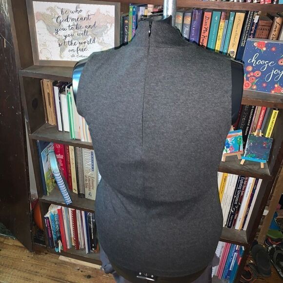 J Crew 360 business casual gray XS mock turtleneck top - Picture 2 of 3